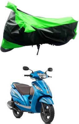 Furious3D Two Wheeler Cover for TVS(Wego, Green, Black)