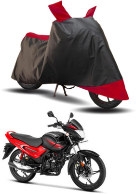 KEDIT Two Wheeler Cover for Hero(Glamour i3s, Red, Black)