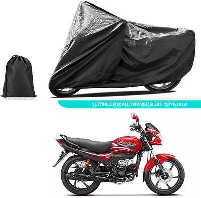 CODOKI Two Wheeler Cover for Hero(Passion Plus, Black)