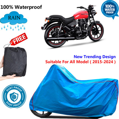 OliverX Waterproof Two Wheeler Cover for Royal Enfield(Thunderbird 350, Blue)