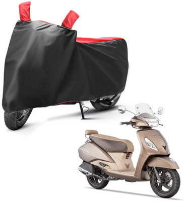 sowelar Waterproof Two Wheeler Cover for TVS(Jupiter, Black, Red)