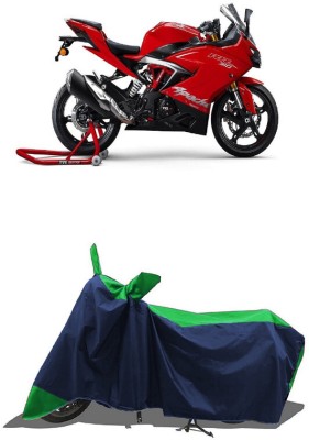 SUGASHRI Waterproof Two Wheeler Cover for TVS(Apache RTR 310 BS6, Green, Blue)