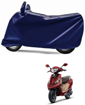 Matt Moon Two Wheeler Cover for TVS(Scooty Zest 110 BS6, Blue)