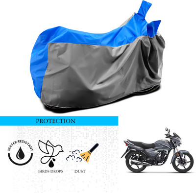 ANTHUB Waterproof Two Wheeler Cover for Honda(CB Shine, Grey, Blue)