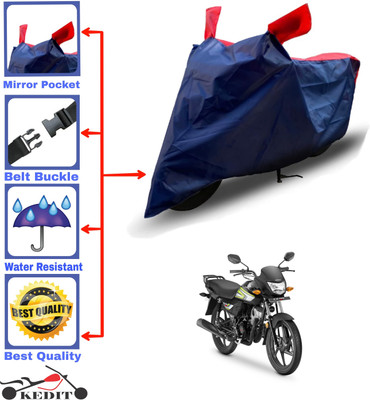 KEDIT Two Wheeler Cover for Honda(CD 110 Dream, Red, Blue)