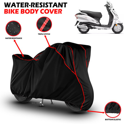 GKG Waterproof Two Wheeler Cover for Hero(MotoCorp Destini 125, Black, Red)