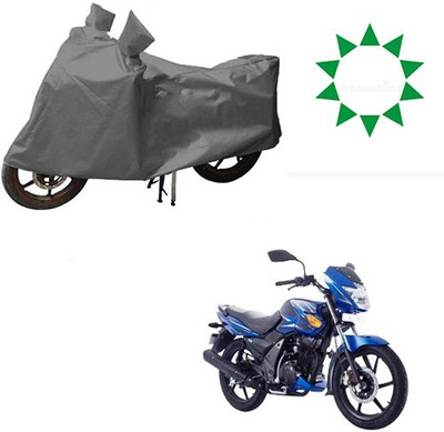 DeepShakshi AUTOMOTIVE Waterproof Two Wheeler Cover for TVS(Flame SR125, Grey)