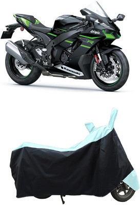 Coxtor Waterproof Two Wheeler Cover for Kawasaki(Ninja ZX 10R BS6, White)