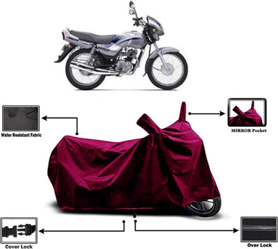 Amexride Two Wheeler Cover for TVS(Victor Edge, Maroon)