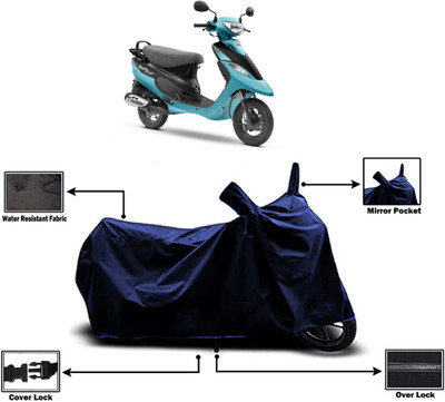 Amexride Two Wheeler Cover for TVS(Scooty Pep Plus BS6, Blue)