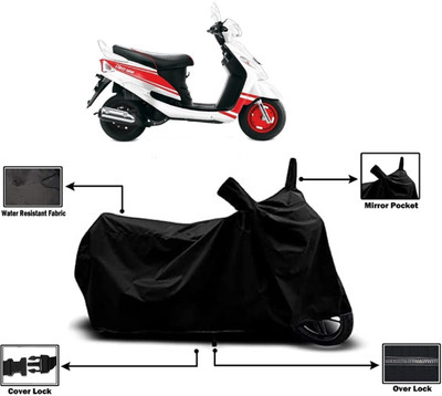 Amexride Two Wheeler Cover for Mahindra(Rodeo UZO, Black)