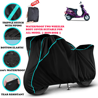 AutoGalaxy Waterproof Two Wheeler Cover for Mahindra(Duro 125, Black)