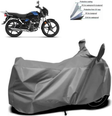 ma collections Waterproof Two Wheeler Cover for Hero(Splendor, Grey)