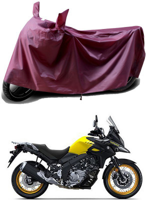 APNEK Waterproof Two Wheeler Cover for Suzuki(V Strom 650, Maroon)