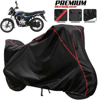 SThanaveX Waterproof Two Wheeler Cover for Bajaj(Platina 100 BS6, Black, Red, Multicolor)