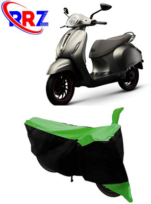 RRZ Waterproof Two Wheeler Cover for Bajaj(Chetak, Black, Green)