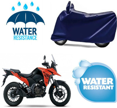 Mdstar Waterproof Two Wheeler Cover for Suzuki(V 48 BS6, Blue)