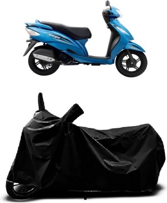 VESMEI Two Wheeler Cover for TVS(Wego BS6, Black)