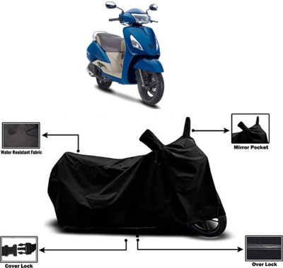 KEDIT Two Wheeler Cover for TVS(Jupiter Grande, Black)