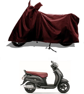 AASHTIK MART Two Wheeler Cover for Suzuki(Access, Maroon)