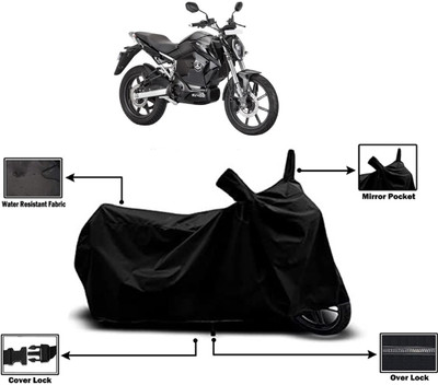 Amexride Two Wheeler Cover for Revolt(Motors RV 400, Black)