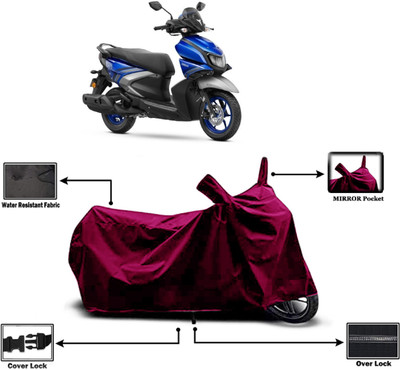 Amexride Two Wheeler Cover for Yamaha(Ray-ZR 125FI BS6, Maroon)