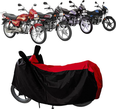AutoGalaxy Waterproof Two Wheeler Cover for Hero(Splendor, Red, Black)
