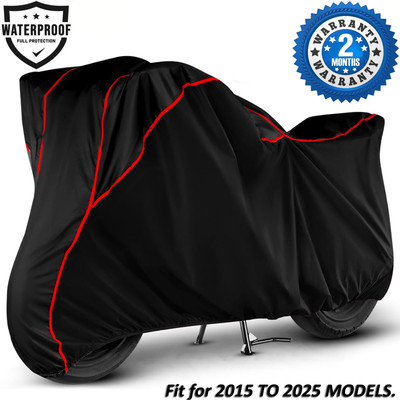 OliverX Waterproof Two Wheeler Cover for TVS(Apache RTR 200, Black, Red)
