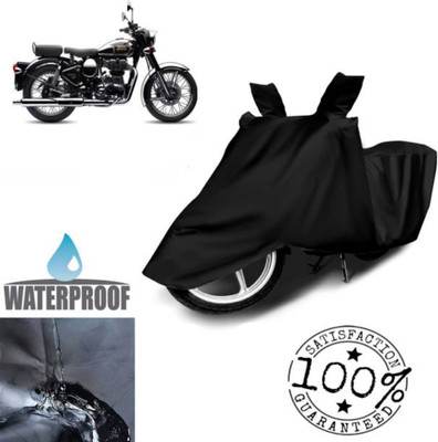 RAAMKM Waterproof Two Wheeler Cover for Hero, Honda, Royal Enfield, TVS(Vespa VXL 125, Black)