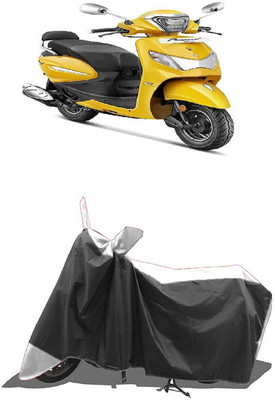 SUGASHRI Waterproof Two Wheeler Cover for TVS(Zest 110 BS6, White, Black)