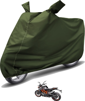 Auto Hub Waterproof Two Wheeler Cover for KTM(250 Duke, Green)