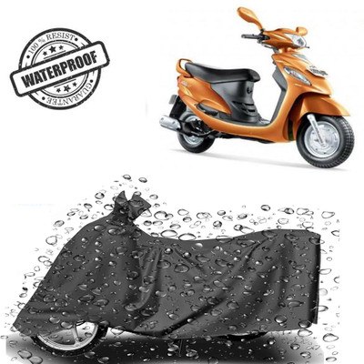 ROYAL AUTO MART Waterproof Two Wheeler Cover for Mahindra(Rodeo RZ, Grey)
