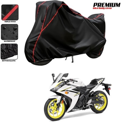 MADAFIYA Waterproof Two Wheeler Cover for Yamaha(YZF R3, Black, Red)