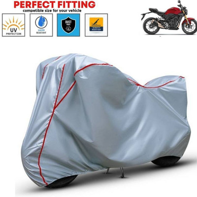 Starlink Waterproof Two Wheeler Cover for Honda(CB300R, Silver, Red)