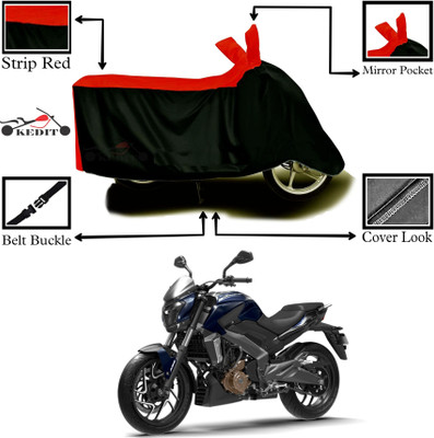 Aveek Two Wheeler Cover for Universal For Bike(Dominar, Red, Black)
