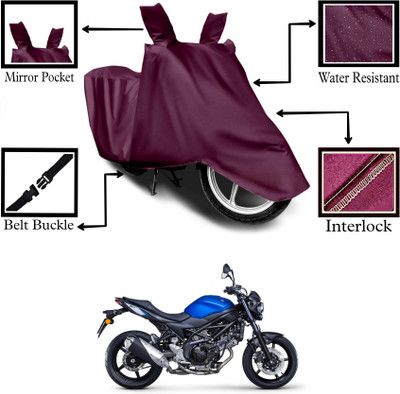 DeepShakshi AUTOMOTIVE Two Wheeler Cover for Suzuki(SV 650 BS6, Maroon)