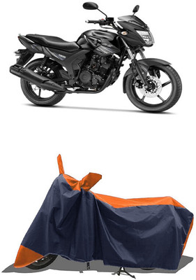 SUGASHRI Waterproof Two Wheeler Cover for Yamaha(SZ RR V2.0 BS6, Orange, Blue)