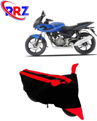 RRZ Waterproof Two Wheeler Cover for Bajaj(Pulsar 220 DTS-i, Black, Red)