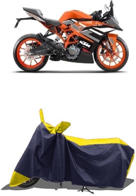 SUGASHRI Waterproof Two Wheeler Cover for KTM(RC 200 BS6, Yellow, Blue)