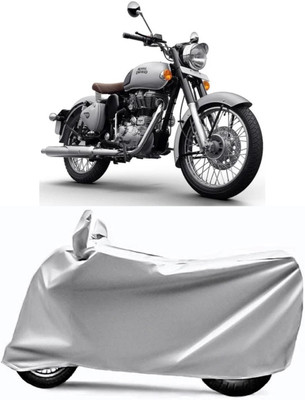 XOCAVO Two Wheeler Cover for Royal Enfield(Classic 500, Silver)
