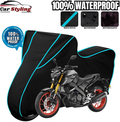 Car Styling Waterproof Two Wheeler Cover for Yamaha(MT 15, Black, Blue)