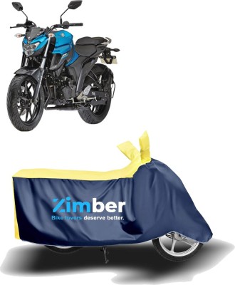 ZIMBER Two Wheeler Cover for Yamaha(FZ25, Yellow, Blue)