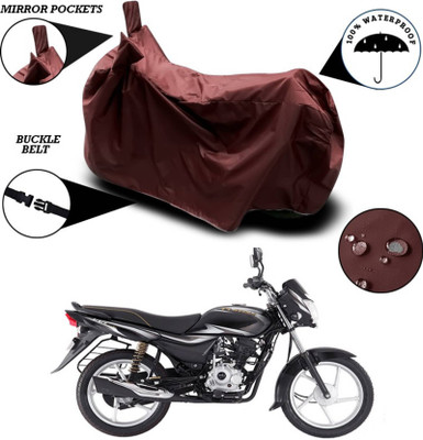 KEDIT Two Wheeler Cover for Bajaj(Platina 100, Maroon)