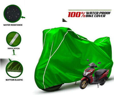 pocket bazar Waterproof Two Wheeler Cover for Honda(Dio, Green, White)