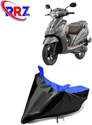 RRZ Waterproof Two Wheeler Cover for TVS(Wego, Black, Blue)