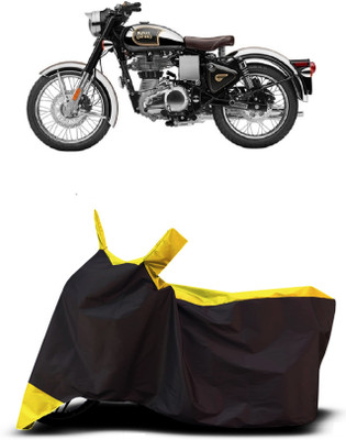 VESMEI Two Wheeler Cover for Royal Enfield(Classic Gunmetal BS6, Yellow)