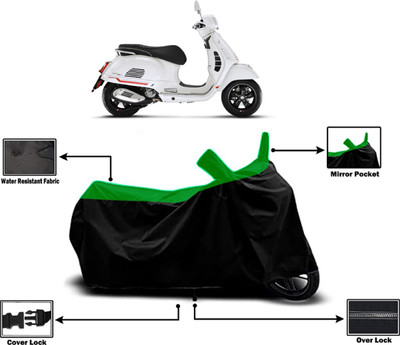 Amexride Two Wheeler Cover for Vespa(GTS Super 125, Green)