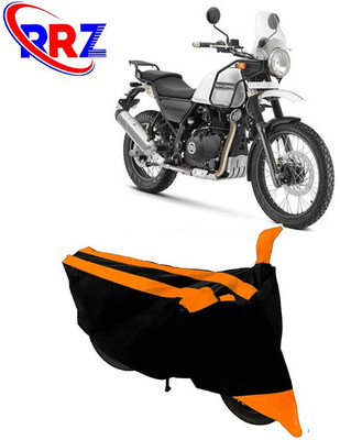 RRZ Waterproof Two Wheeler Cover for Royal Enfield(Himalayan, Black, Orange)