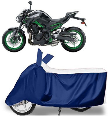 AUTO PEARL Two Wheeler Cover for Kawasaki(Z900RS BS6, White, Blue)