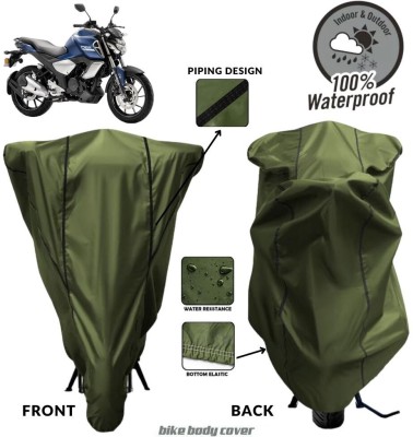 MADAFIYA Two Wheeler Cover for Yamaha(FZ S V3 BS6, Green, Black)